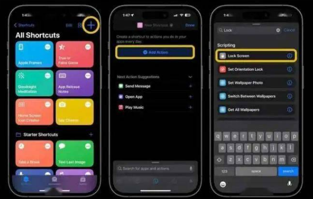 端州苹果14锁屏维修店分享iPhone14升级iOS16.4后如何创建锁屏快捷方式 